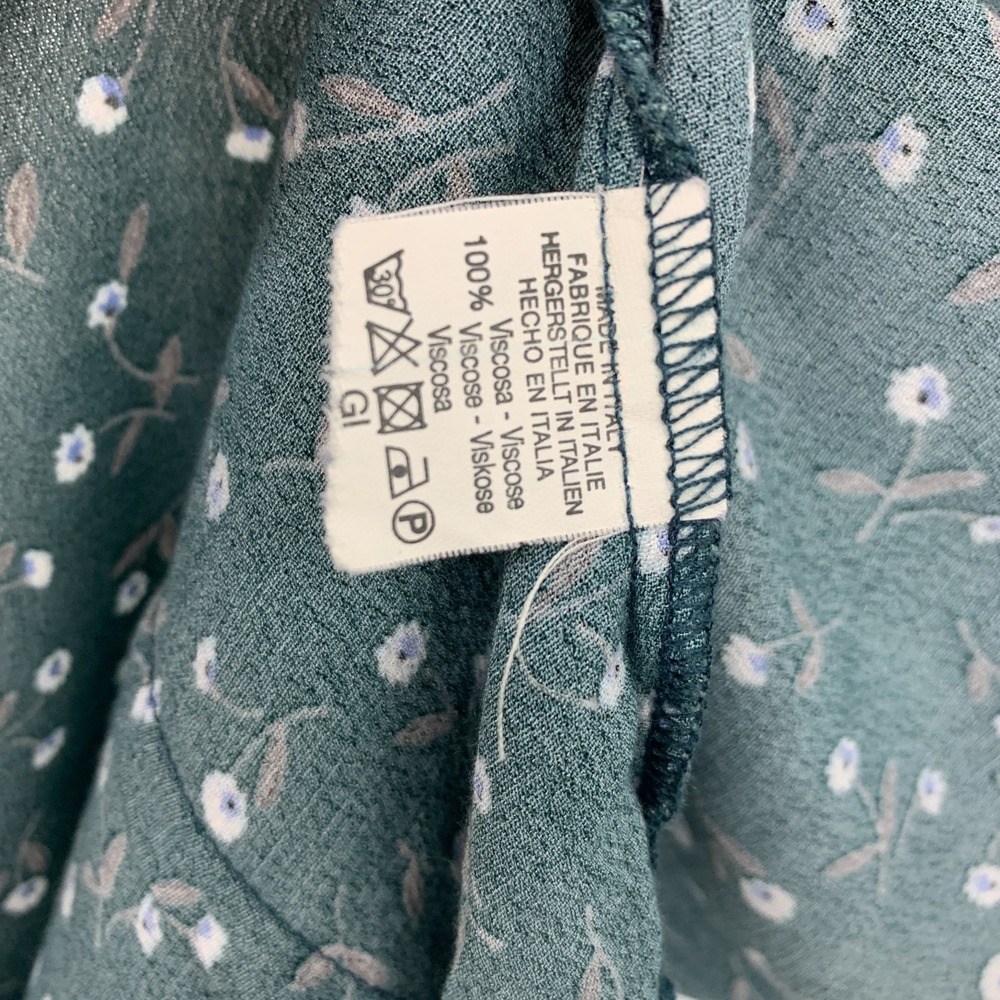 Brandy Melville Wrap Top Womens Rae Floral Print Short Sleeve V Neck Crop - Picture 10 of 10